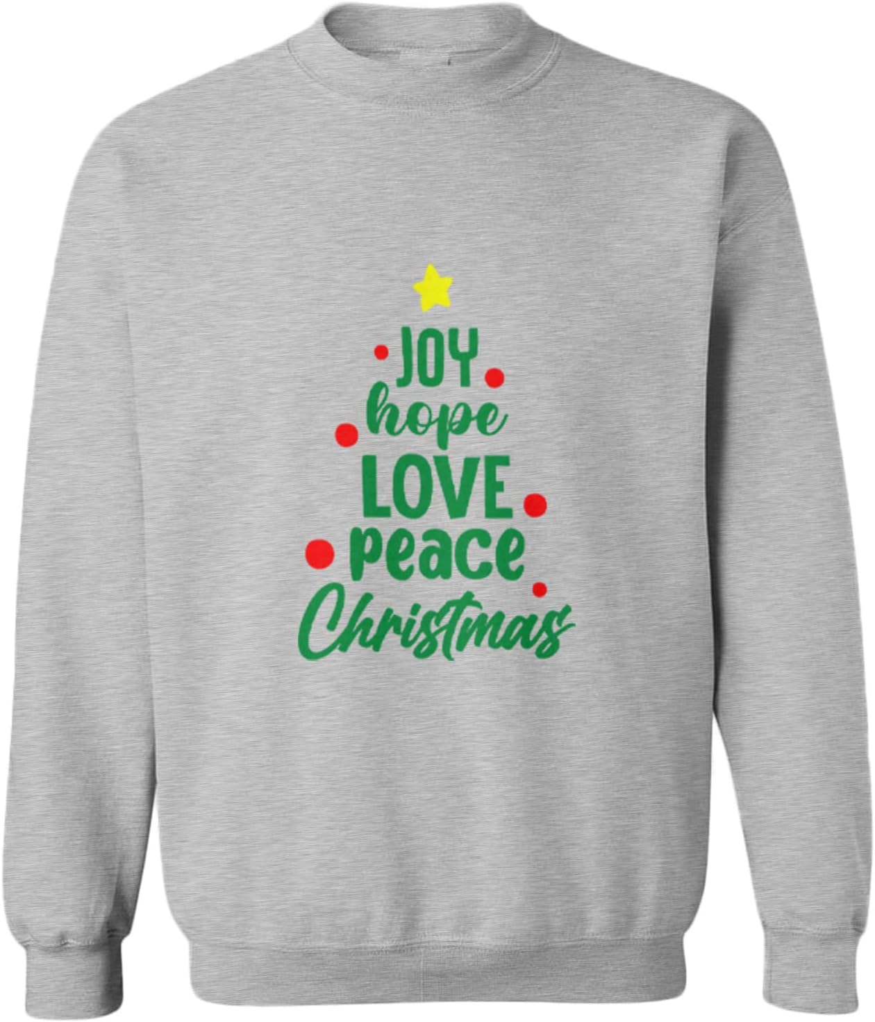 Joy Hope Love Peace Christmas Tree - Toddler Fleece Crewneck Sweater