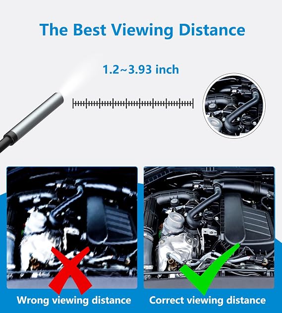 5.5 mm Borescope Inspection Snake Camera Waterproof,USB C Endoscope for Phone, Computer, 16.4 Ft Semi-Rigid Cord with 6 LED Lights, Compatible with Windows