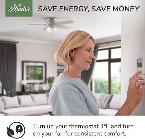 Miniatura 5 de Casablanca Fan Company 51750 - Ventilador de techo de pistón, 52, blanco fresco