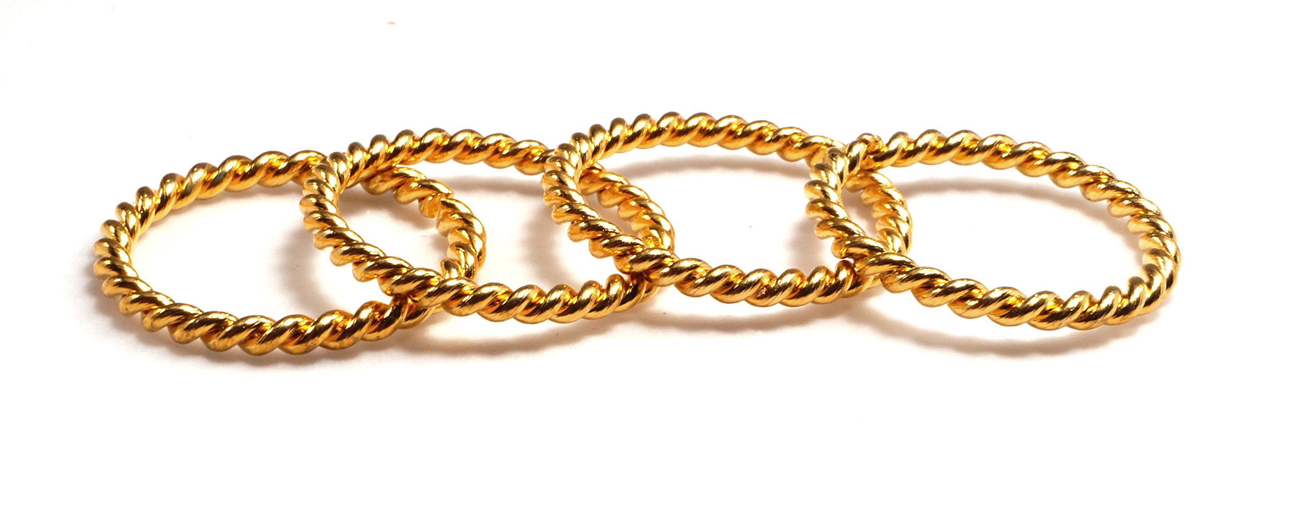 Panchaloha Toe Ring, Twisted Pattern Design