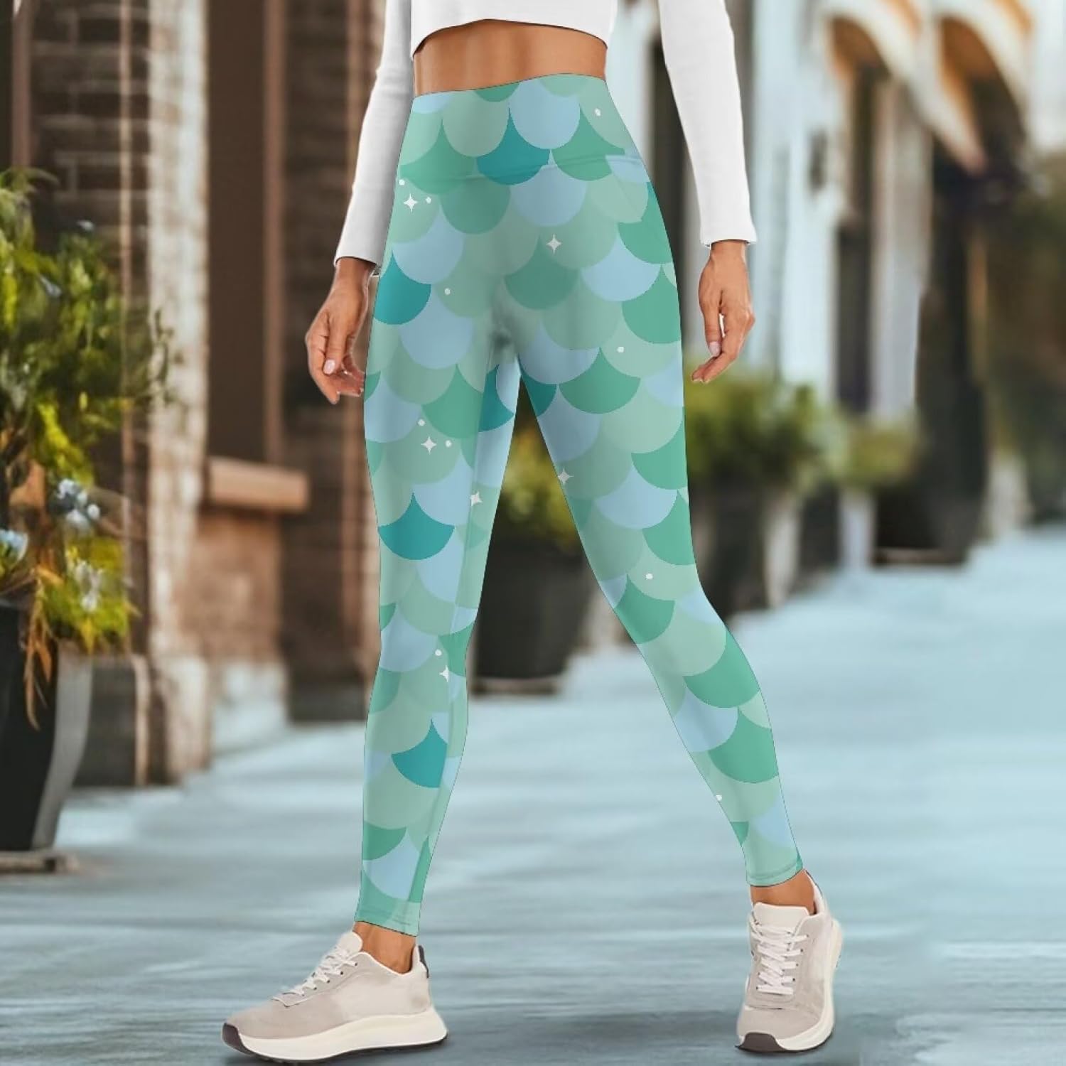 Poceacles Pocket Yoga Pants for Women Tummy Control Active Yoga Pants Butt Lifting Stretchy Comfy Sportswear Ankle Leggings