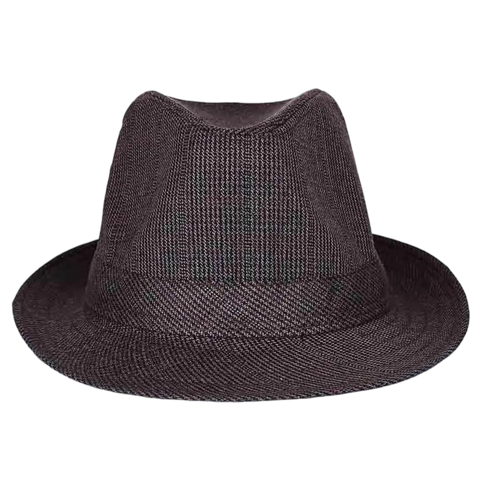 EYRMQWJPC Wide Brim Sun Hat, Unisex Straw Fedora Hat Wide Brim Breathable Sun Protection Cap Multicolor Multiple Sizes(Brown,S)
