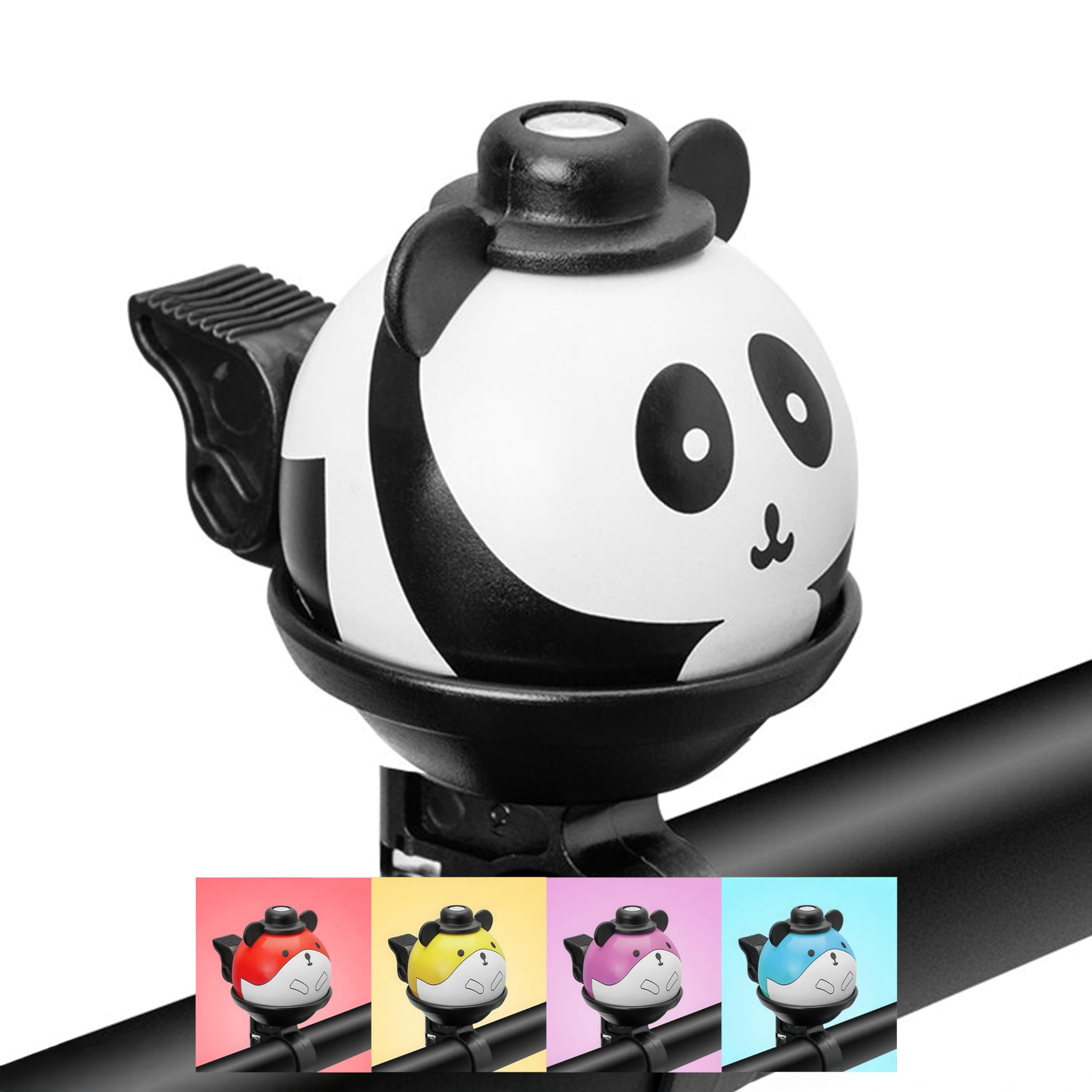 BYKING Bike Bell Kids, Universal Bike/Scooter/Micro Scooters Plain Handlebar Bell, Kids Bike Accessories | Loud | Waterproof | For Boys & Girls | Bicycle Bell Kids, Childrens Horn (Phantom Black)