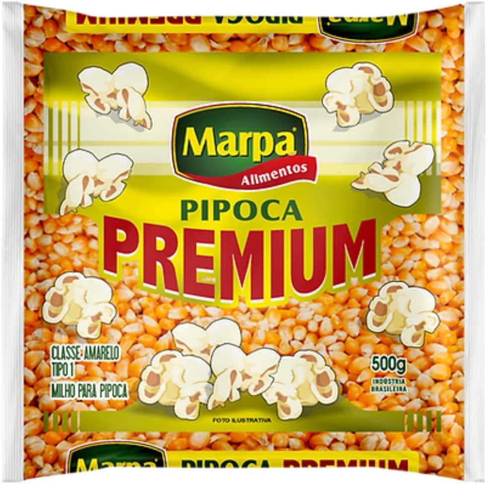 Milho De Pipoca 500g Premium Alta Expansão Marpa Alimentos | Amazon.com.br