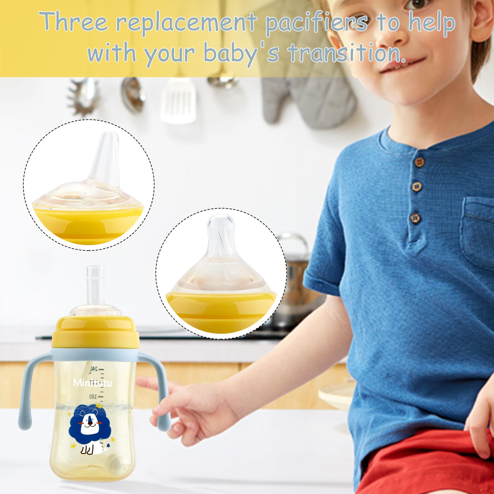 Twistshake Bicchiere Con Cannuccia 360ml | Antigoccia E Senza BPA | Per Bambini | Rosa Chiaro | Facile Da Lavare - Foto 9