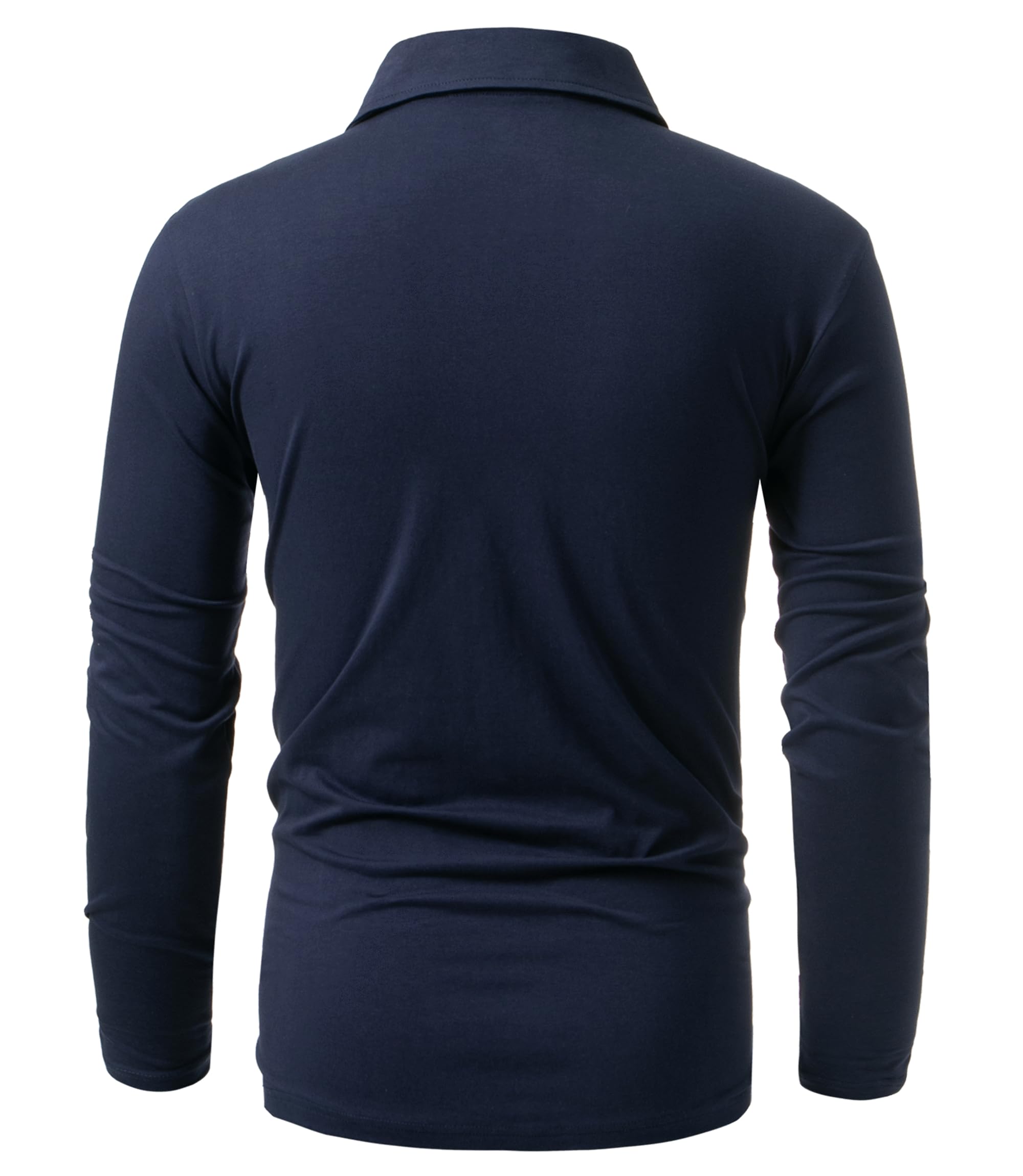 GLESTORE Polo Uomo Manica Lunga Maglietta Uomo T-Shirt Cotone Polo Lavoro Uomo