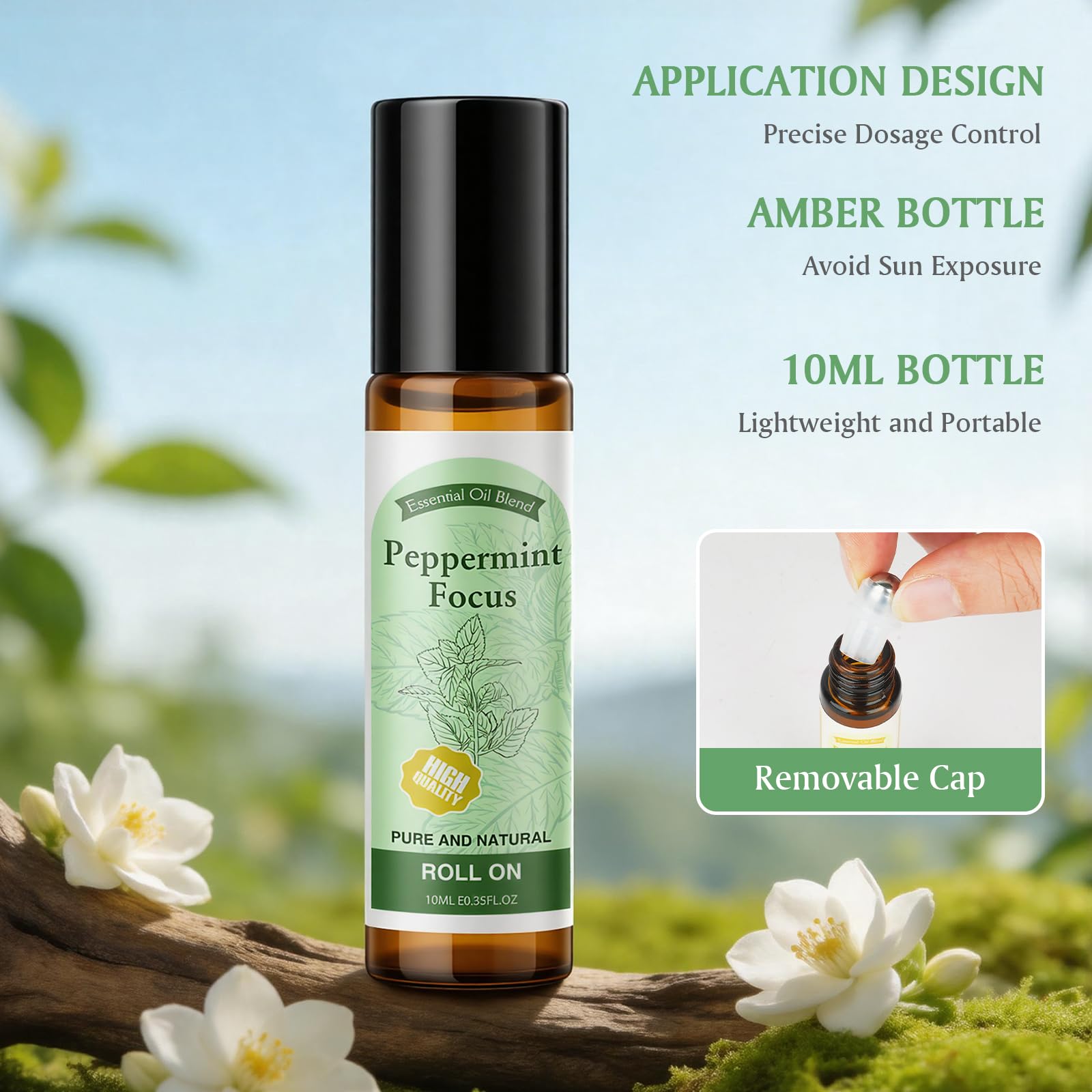 Zestaw olejków eterycznych w rolce – 6 x 10 ml, aromaterapia, naturalny pomysł na prezent dla samoopieki, dla matki i żony, prezent wellness dla kobiet, na Walentynki, urodziny, Boże Narodzenie, Dzień