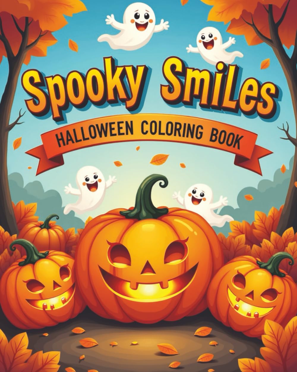 Spooky Smiles Halloween Coloring Book: Smiling Spooks, Pumpkins, and Magical Fun to Color