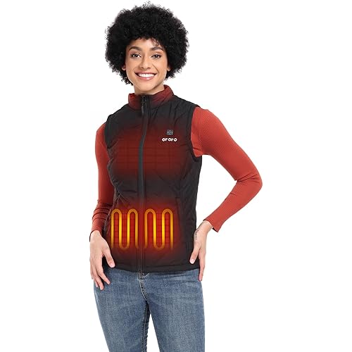 ORORO Quilted Heated Vest for Women, Lightweight Quilted Heating Vest with Battery Pack