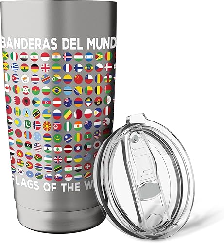Miniatura 5 de World Flag Ideas For Kids & Banderas Del Mundo Geography Stainless Steel Insulated Tumbler