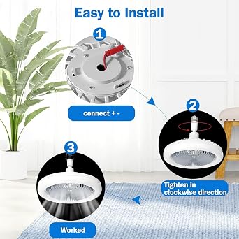 Himank Ceiling Fan with LED Lights, E27 30W Noiseless Ceiling Lamp, Remote Control, 1/2/4H Timing, 3 Color Dimmable LED, 3 Speeds, for Small Spaces Bedroom Home Office [Energy Class A]