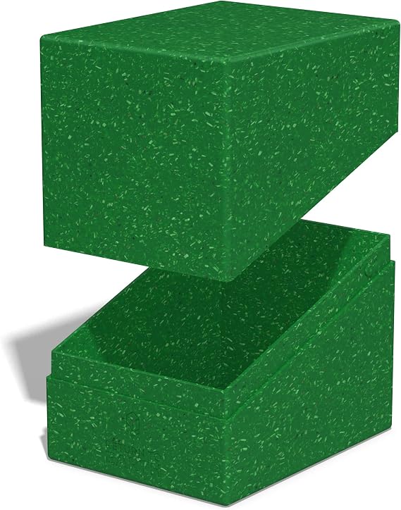 Ultimate Guard RTE Boulder 133+, Deck Case for 133 Double-Sleeved TCG Cards, Green, 87% Renewable, Made in Germany, Secure & Durable Storage
