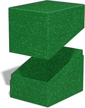 Ultimate Guard RTE Boulder 133+, Deck Case for 133 Double-Sleeved TCG Cards, Green, 87% Renewable, Made in Germany, Secure & Durable Storage