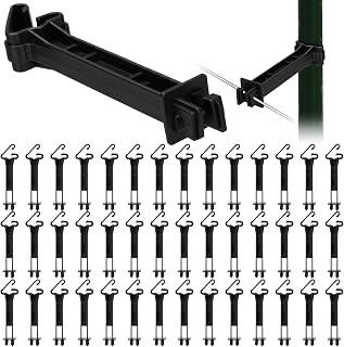 Pangda 45 Pcs 5 Inch Snap Type Insulator Electric Fence T Post