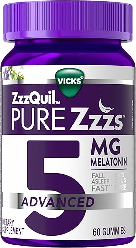 Miniatura 7 de ZzzQuil Pure Zzzs - Gomitas de melatonina, melatonina de 5 mg, ayuda para dormir, con manzanilla y lavanda, gomitas de melatonina para dormir, ayuda
