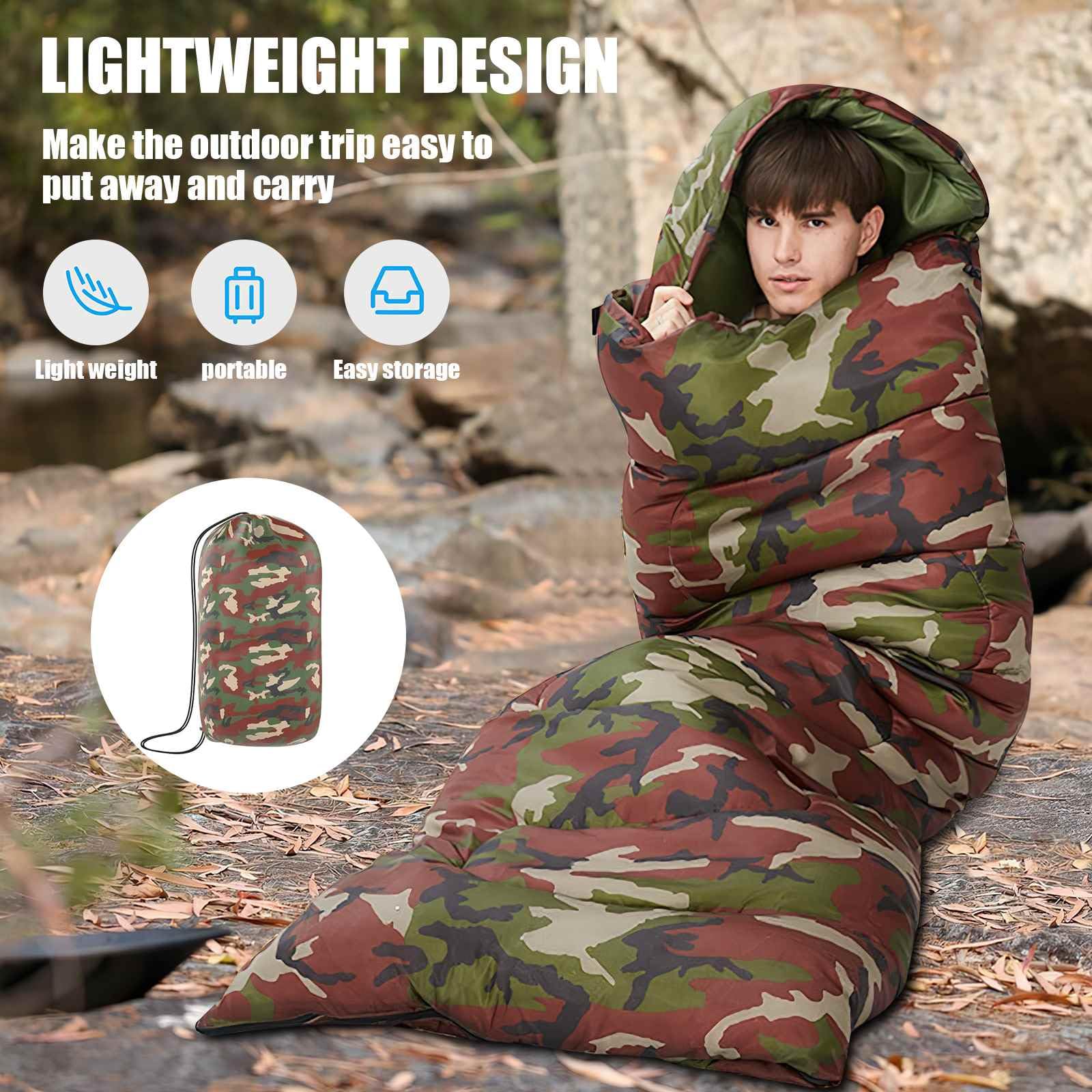 RIOYALO 3-Jahreszeiten Schlafsack – Leicht, Rechteckig, 75x33 Zoll, Mit Kompressionssack, Für Camping & Backpacking