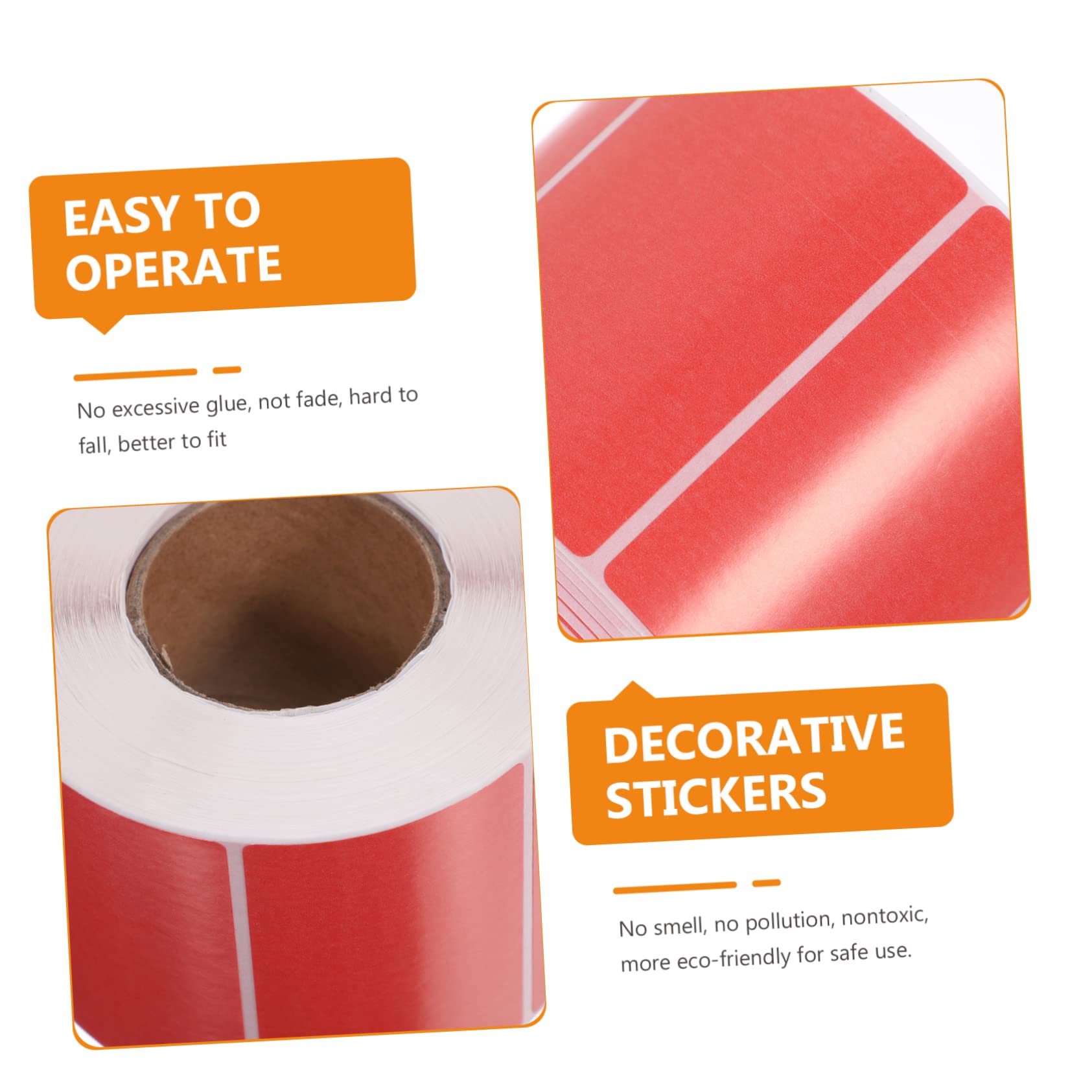 TEHAUX 4pezzi Etichette Termiche Colorate Autoadesive Per Stampante Stickers Senza Odore Impermeabili e Resistenti All Confezione Da Rosso Per Ufficio e Attività Commerciali