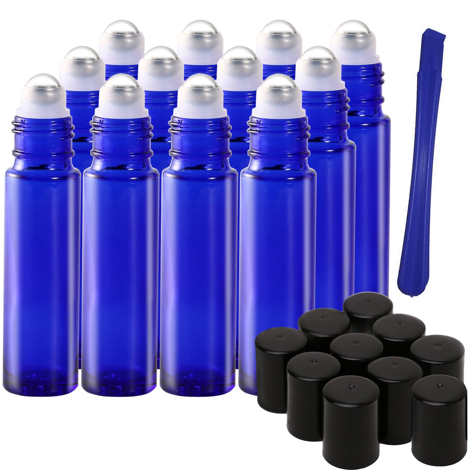 Kit 10 Flaconi Roller In Vetro Da 5 E 10 Ml + Pipetta E Apritore – Ideali Per Oli Essenziali E Profumi, Ricaricabili, Con Sfera In Acciaio Inox