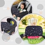 MENZOKE Kids Travel Tray, Travel Tray for Kids Car Seat with Educational Drawing Board, Tablet Holder & Cooler Cup Holder, Portable Road Trip Essentials Child's Gifts for Car Trip, Airplane, Black | Toddler Car Activities with No-Drop iPad Holder Sta