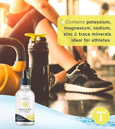 Miniatura 16 de Gotas de electrolitos Daylyte, sin sabor, sin azúcar, suplemento de hidratación diaria con magnesio, calcio y zinc (39 porciones)