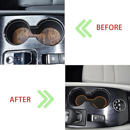 Miniatura 8 de Forro de consola central para accesorios Nissan Rogue 2021-2023 2024 2025, tapete para portavasos, almohadilla de bolsillo de puerta, borde de