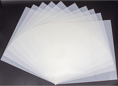 Miniatura 10 de Hojas de plástico para plantillas de corte láser PET en blanco de 24 x 24 pulgadas y 7 mil (paquete de 10), material de plantilla Mylar seguro