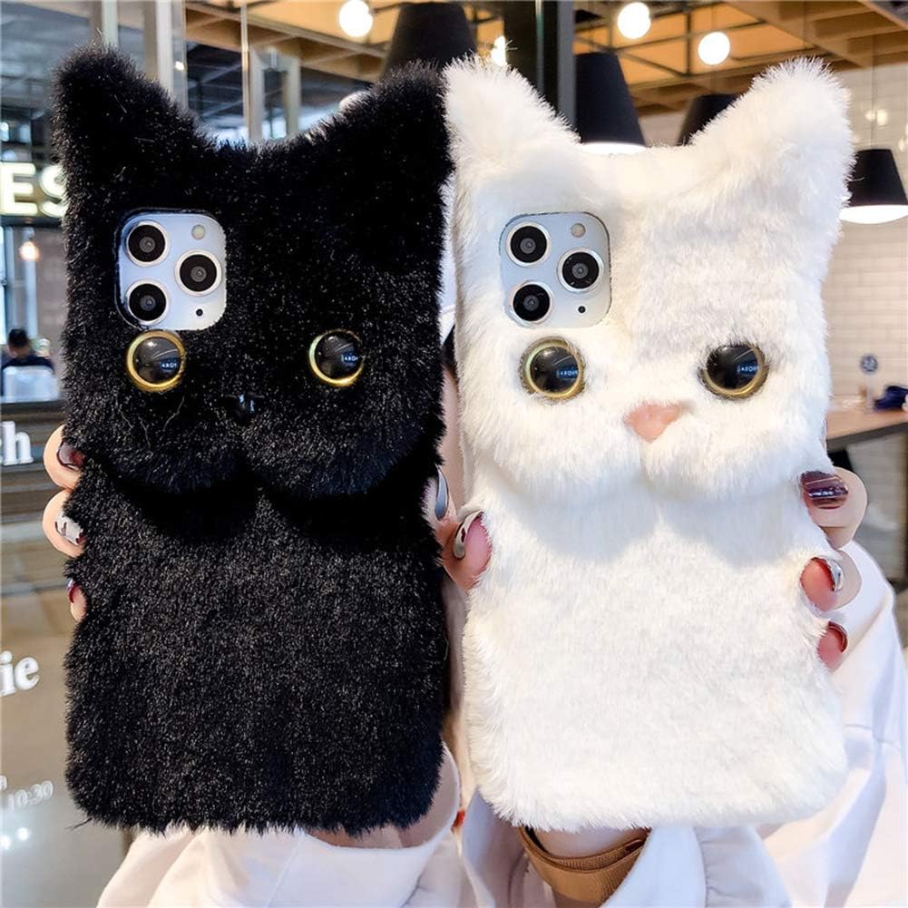 Amazon Com Sgvahy Iphone 12 Pro Case Fluffy Cat 3d Kawaii Iphone 12 Pro Case Cute For Womens Girls Soft Fur Covers Iphone Case Drop Resistant Phone Case Shockproof Cover Protective Case Black