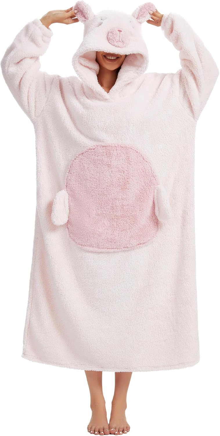 LATH.PIN Oversized deken, sweatshirt met capuchon