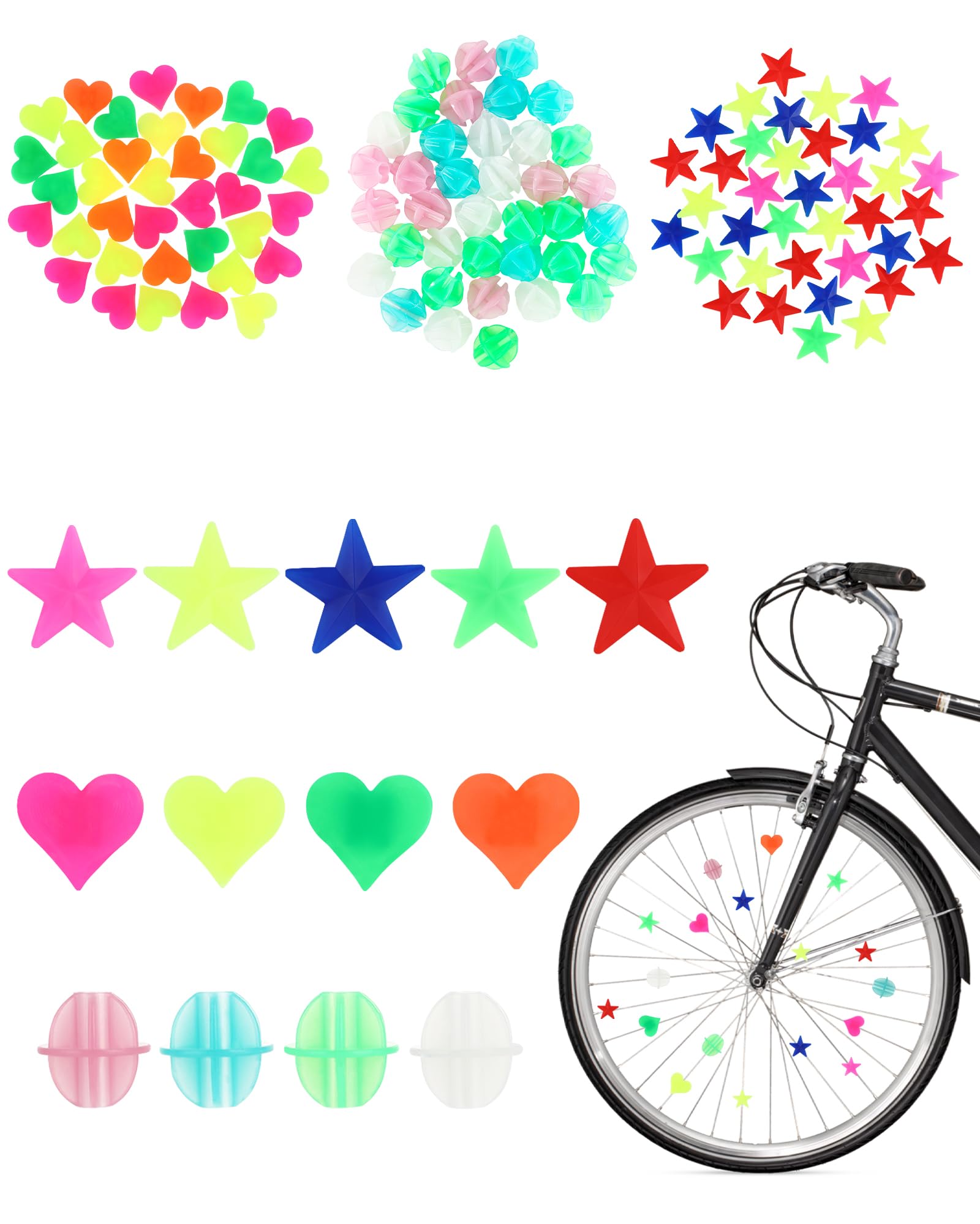 IMALPQPP 216 Stück Bunte Fahrradspeichen Reflektoren – Reflektoren Fahrrad Kinder, Speichenreflektoren für Kinderfahrrad, Fahrrad Zubehör Kinder & Fahrrad Reflektoren Speichen, Fahrradspeichen Deko