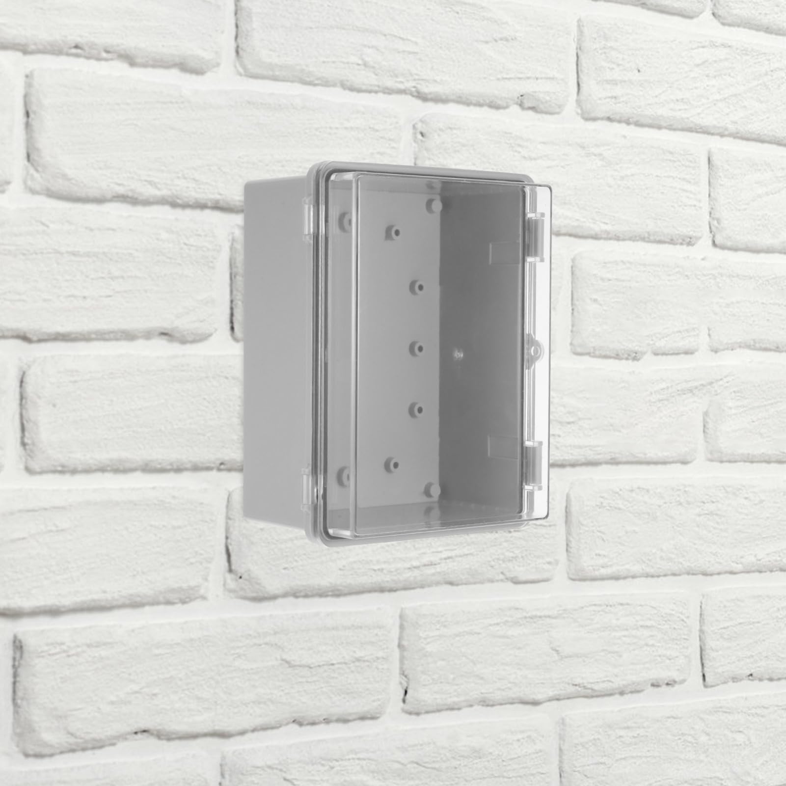 KOMBIUDA Scatola di Derivazione Elettrica di Sicurezza e Protezione in Plastica 220x170x110 Mm con Copertura Incernierata e Chiusura Sicura per Installazioni Esterne