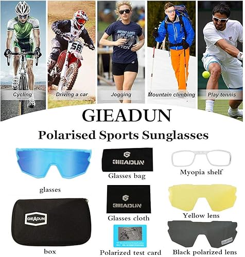 Vista 48 de Gafas de sol deportivas Gafas de ciclismo Gafas polarizadas rosadas Gafas de béisbol con 3 lentes, pesca, esquí, correr, golf