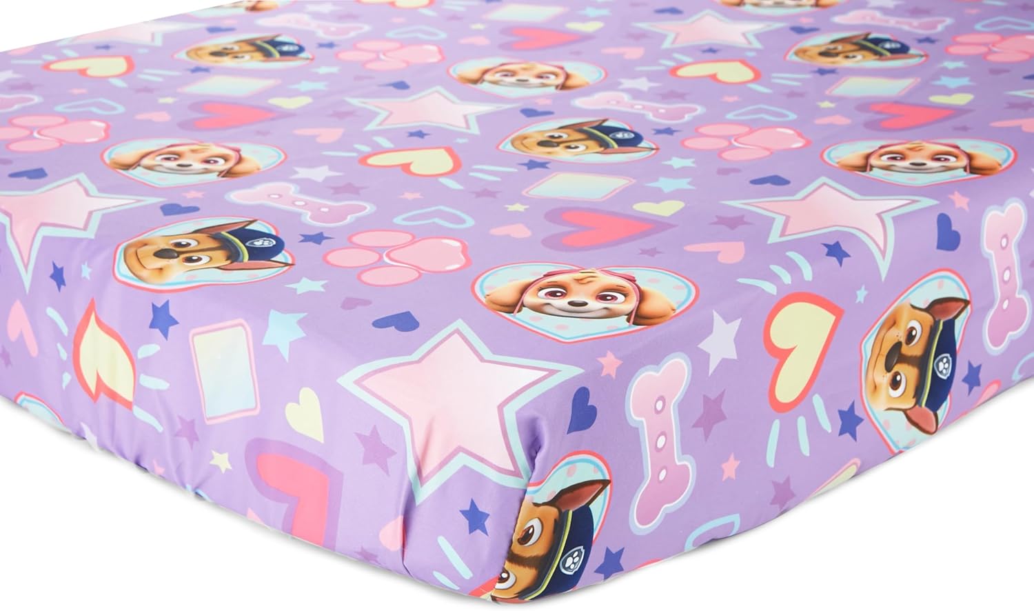 Paw Patrol Skye We're A Team 4 Piece Toddler Bedding Set - Includes Comforter, Sheet Set - Fitted + Top Sheet + Reversible Pillow Case for Girls Bed, Pink