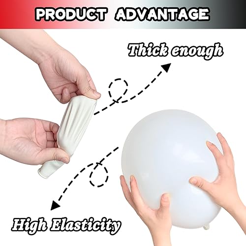 Miniatura 4 de Globos rojos y negros, paquete de 100 globos de látex de 12 pulgadas, color negro mate, rojo y blanco, a granel para fiesta de cumpleaños,