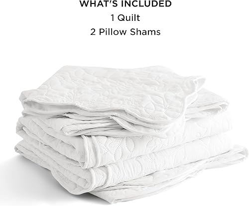 Miniatura 8 de Bedsure Juego de ropa de cama Queen  Juego de edredón prelavado matrimonialqueen  Colcha ultra suave tamaño Queen  Colcha blanca para todas las