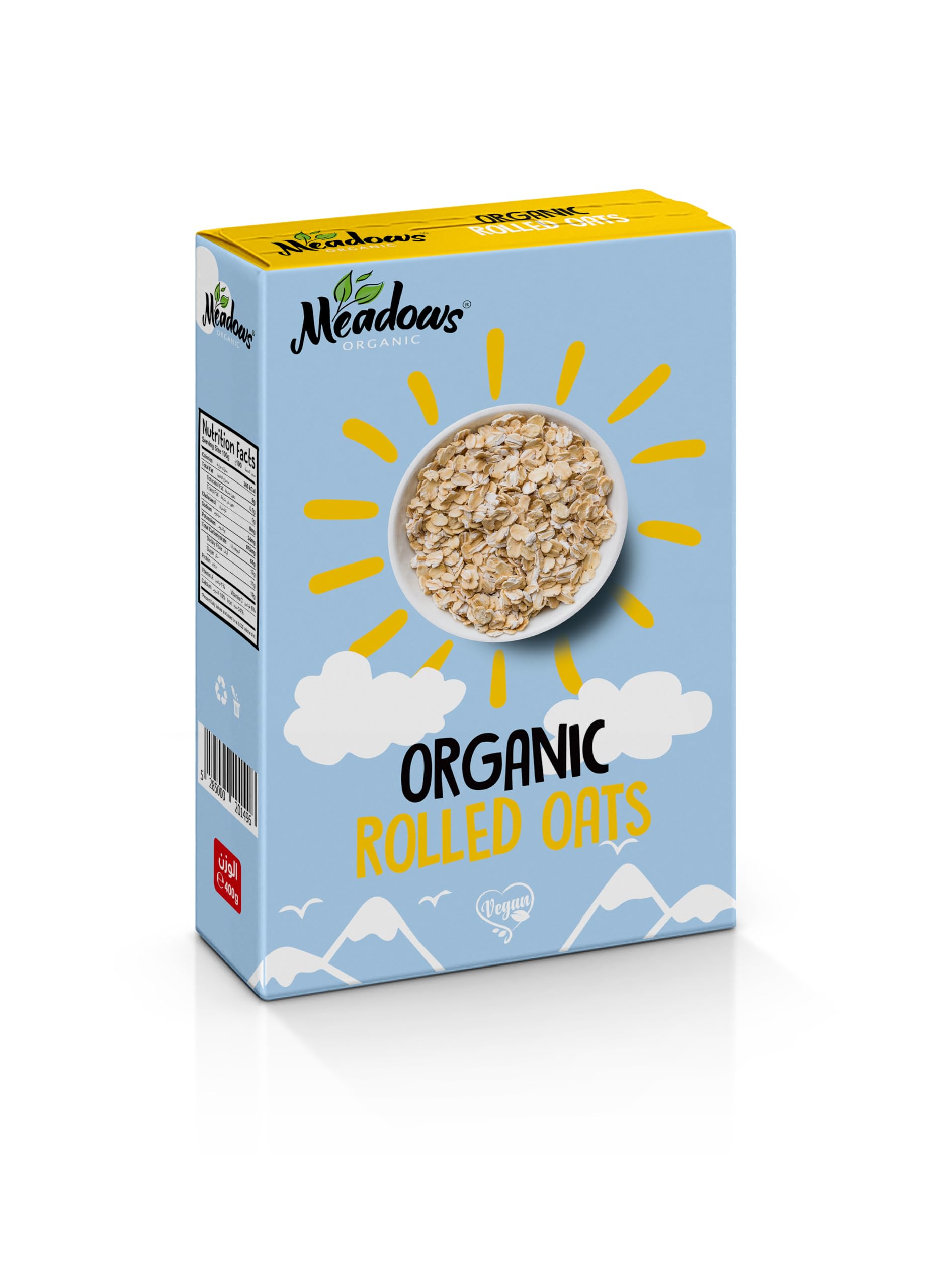 Vegan Instant Oats 400g - Great Source of Fiber. Made With Organic Oats, Providing a Hearty and Wholesome Breakfast Option
