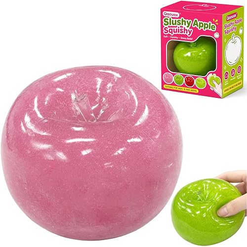Slush Apple Squishy, Slushie Clear Fruit Squishy Apple for Adult Stress