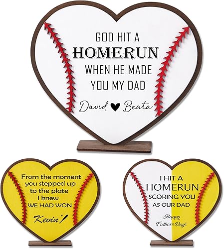 Letrero de béisbol personalizado para el dÃa del padre, regalo para papá, mamá, abuelo, novio, graduación, Navidad