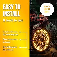 Vista 6 de Activ Life Luces LED para rueda de bicicleta con pilas incluidas. Obtén 100% más brillantes y visibles desde todos los ángulos para la máxima