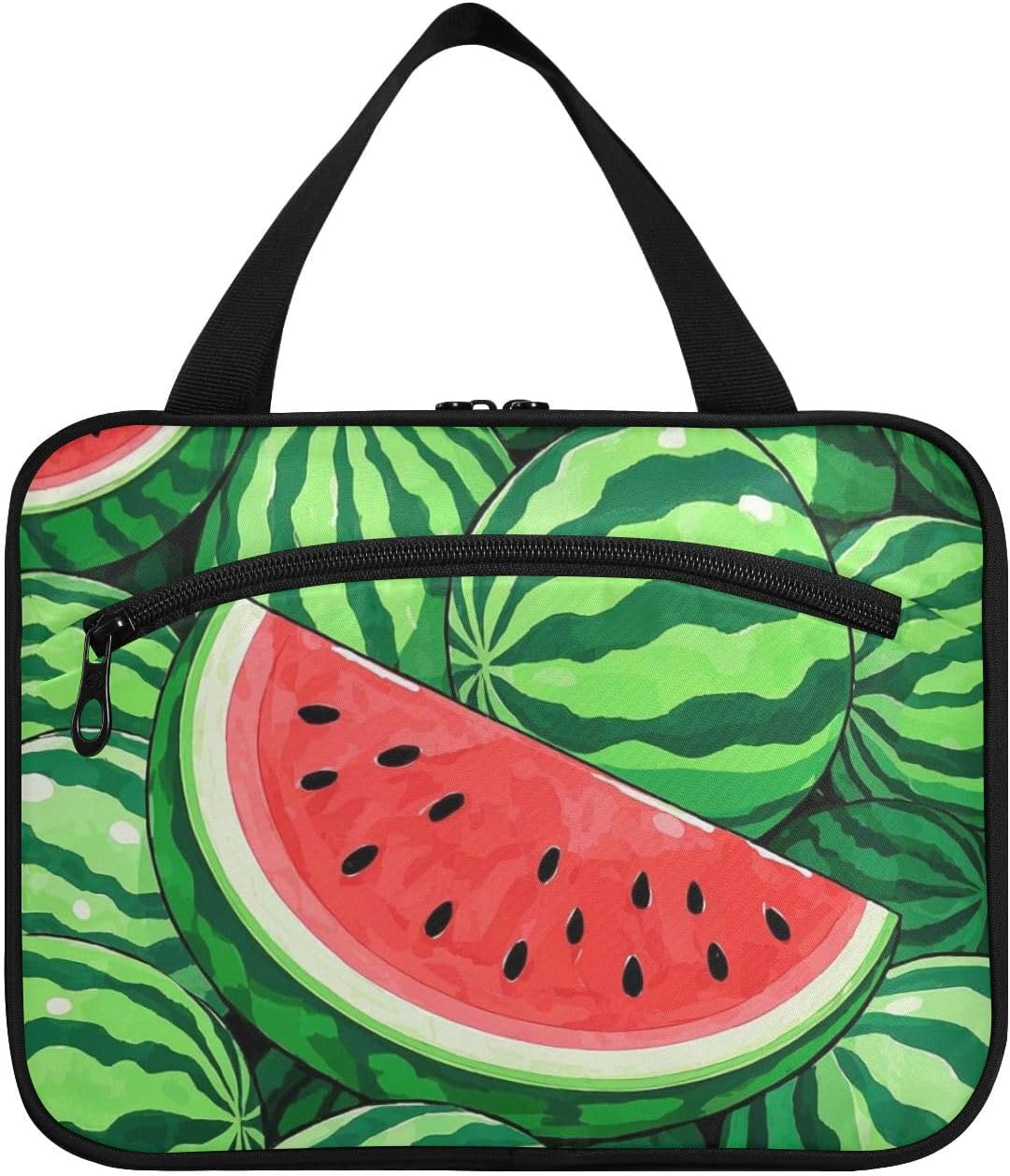 Cute Cartoon Fruit Watermelon Hanging Toiletry Travel Bag with Hook, Designer Fashion Bags for Men for Travelers Toilet bolso para maquillaje de Mujer, Cute Cartoon Fruit Watermelon, M, casual
