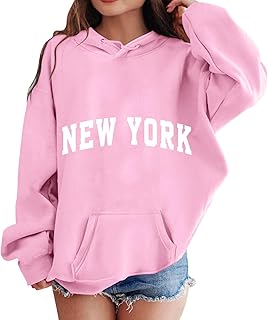 2025 - Sudadera con capucha para niñas y niños, manga larga, sudadera suave con gráficos, sudadera con capucha para niños, suéter lindo para niñas, suéter de color sólido para niñas