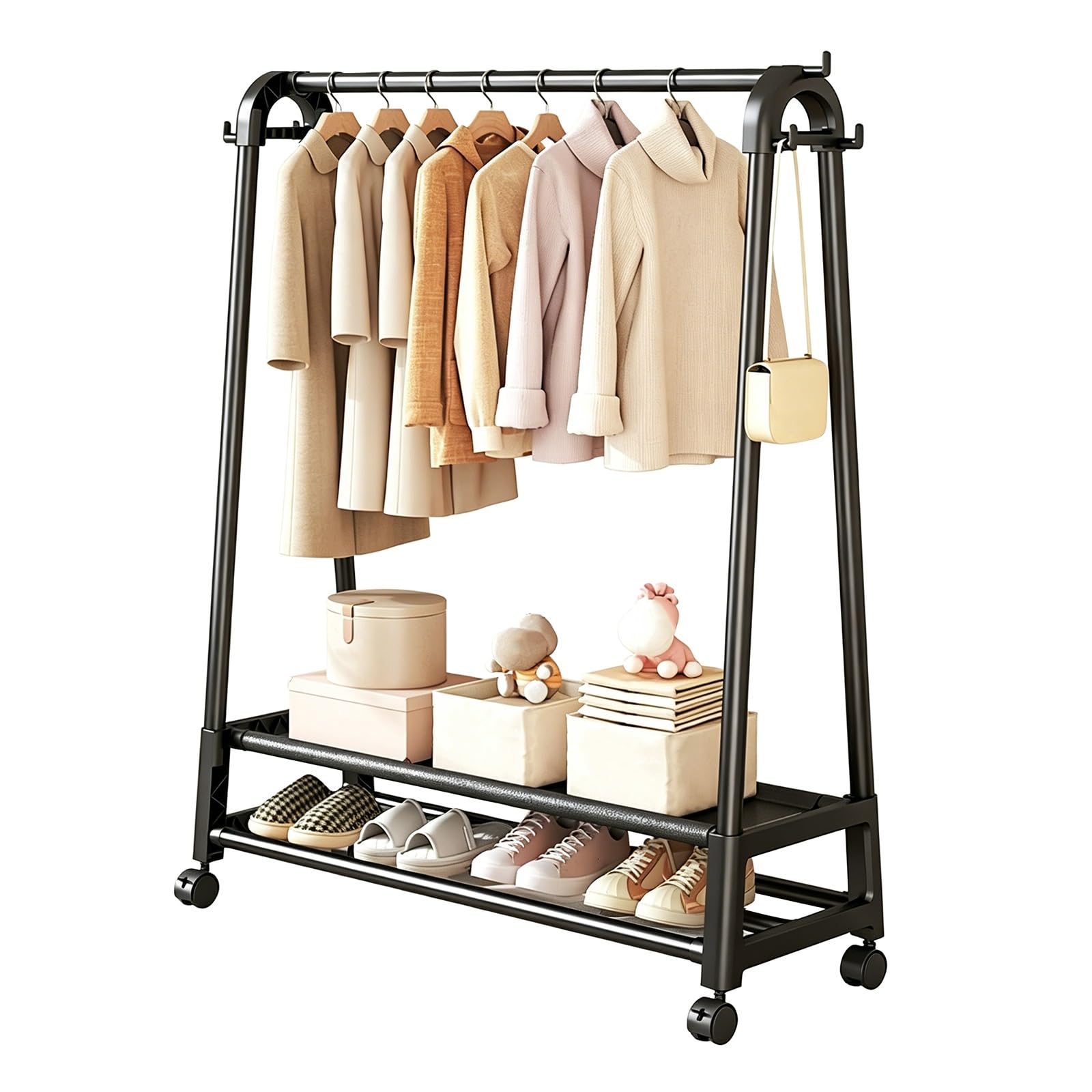 Étendoir à linge mobile avec roulettes pour en finir avec le manque de place