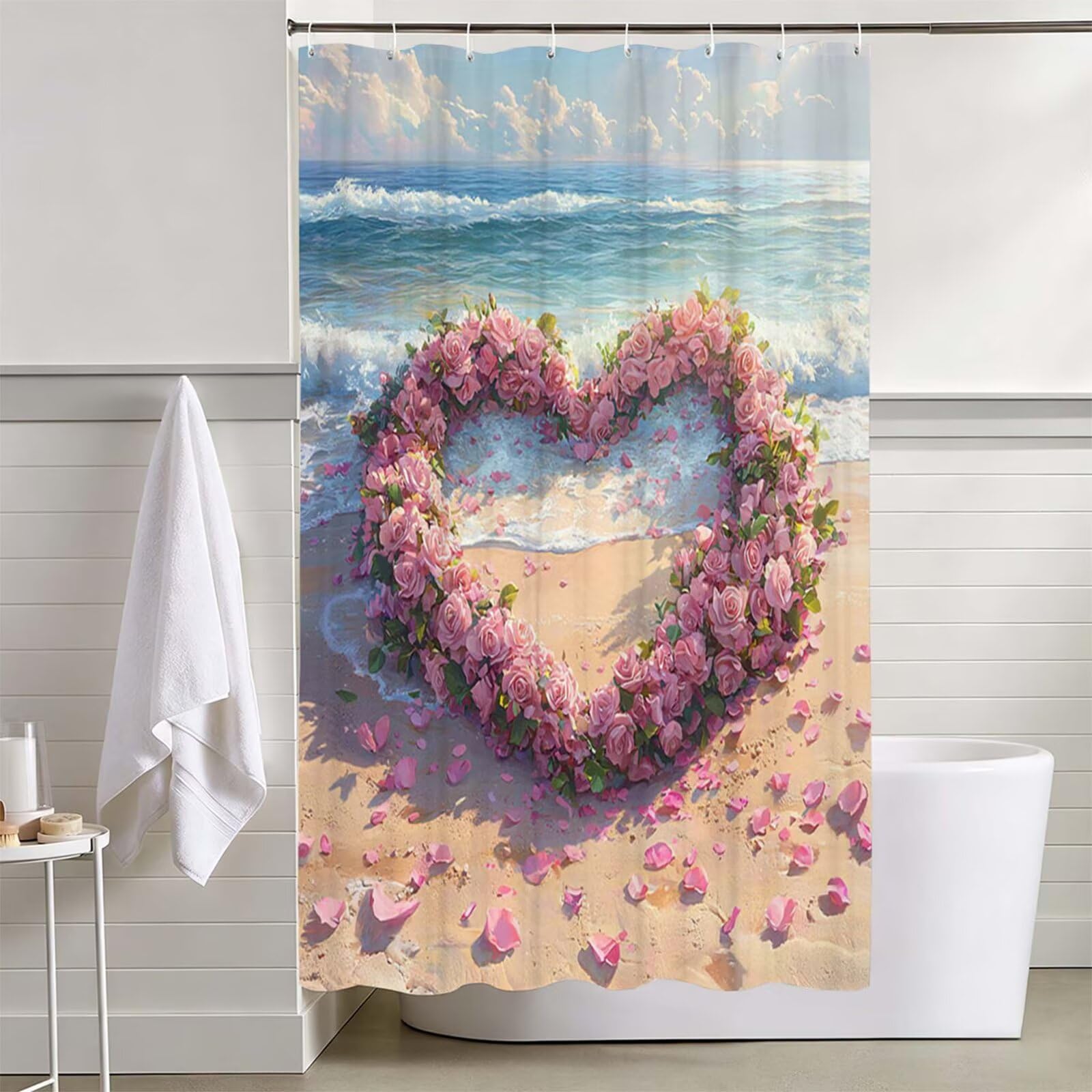 Duschvorhang Rosa, Duschvorhang 200x250cm L-55