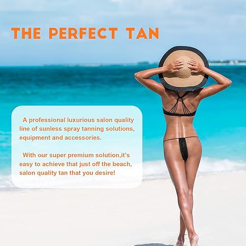 Miniatura 7 de Geyoga 50 piezas de tangas desechables para mujer, ropa interior desechable para spa, paquete individual para bronceado en aerosol, color negro,