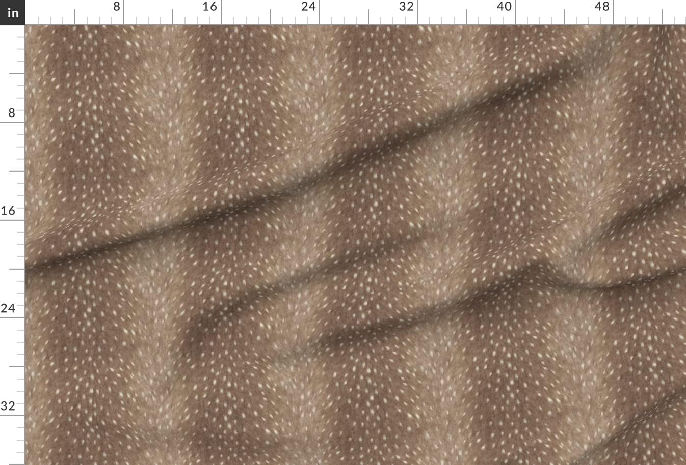 Spoonflower Fabric - Deer Spots Fawn Animal Print Woodland Earth Tone Faux Hide Printed on Chiffon Fabric by The Yard - Sewing Fashion Apparel Dresses Home Decor