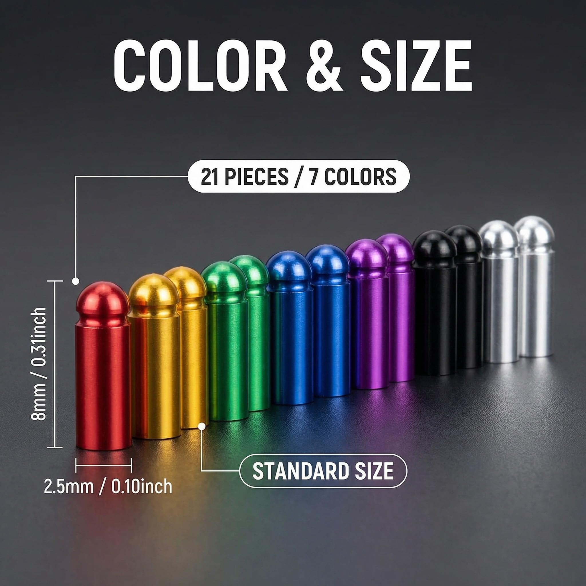 Sariputa Lot de 21 protections de fléchettes en aluminium - Protection légère - Fixé à 90 ° - Multicolore - 3