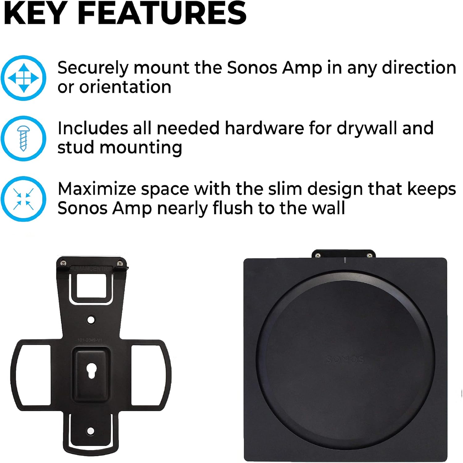 Best Cyber Deals 🔥 HumanCentric Wall Mount Compatible with Sonos Amp | Mounting Bracket for Sonos Wireless Amplifier | Mount Sonos Amp in Any Direction Cheapest 🛒 HumanCentric Wall Mount Compatible with Sonos Amp | Mounting Bracket for Sonos Wireless Amplifier | Mount Sonos Amp in Any Direction