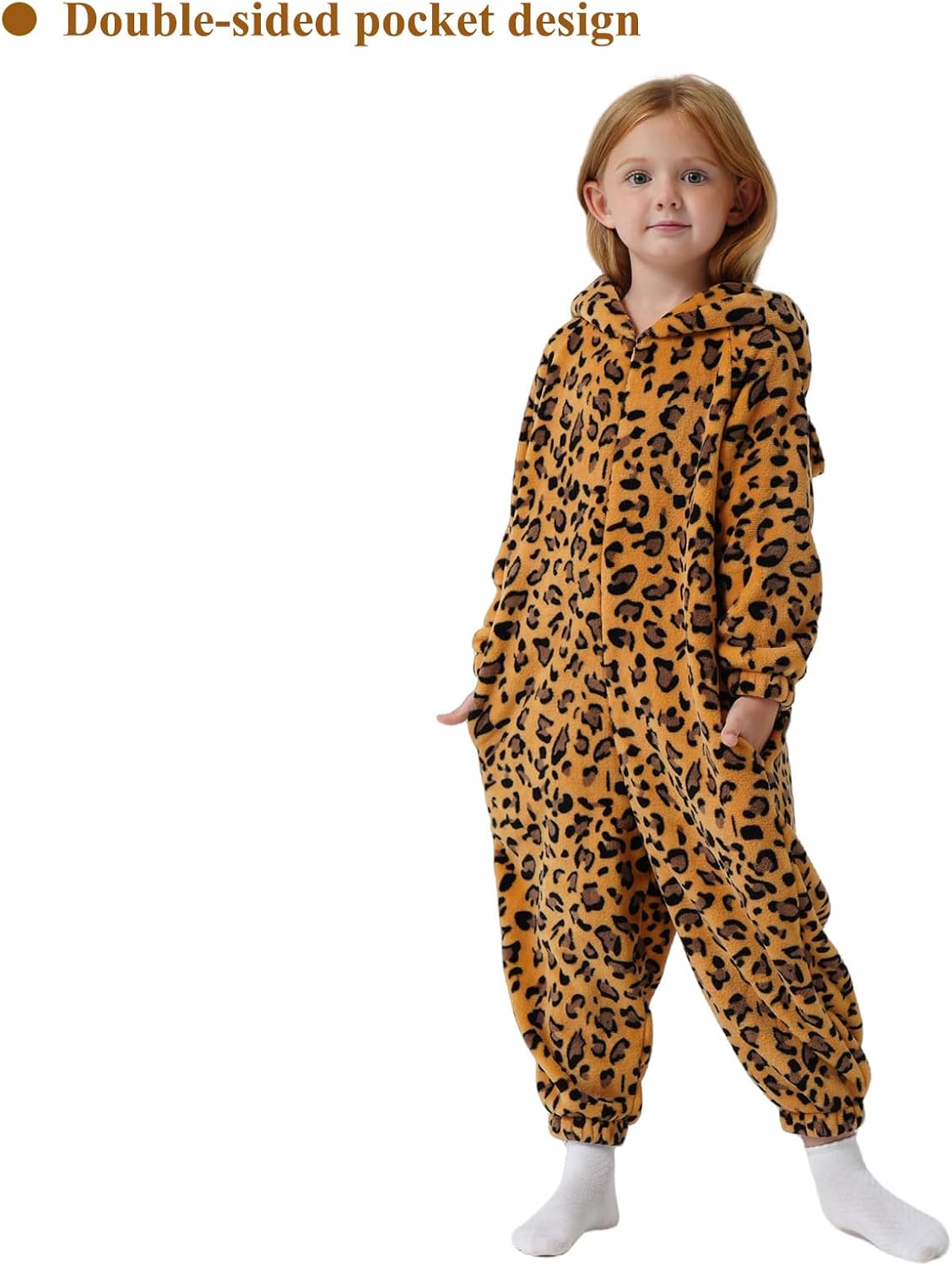 Kids Cheetah Costume for Girls Leopard Cat Onesie for Girls Animal Costume Halloween Christmas Jumpsuit - Image 4