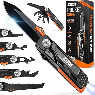 ZOOI Geschenke für Männer, 12 in 1 Multitool Taschenmesser Gadgets