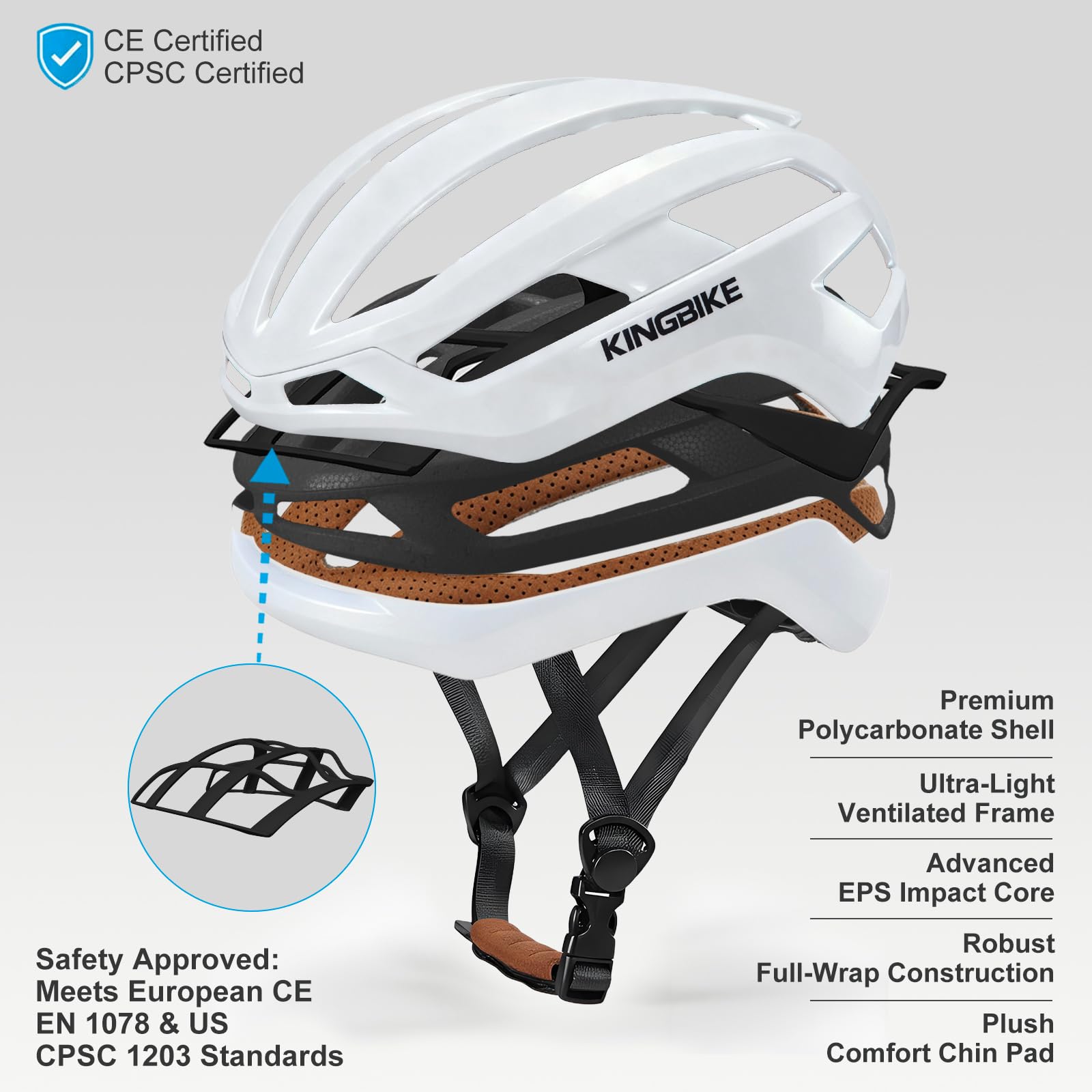 Fahrradhelm für Jugend Erwachsene Herren Damen Rennradhelm Leichtbau Belüftung Bequem 2 Größen 54-62cm