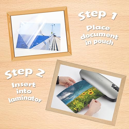 Miniatura 4 de Hojas laminadoras de papel de plástico transparente para laminación térmica, 8.9 x 11.4 pulgadas, paquete de 1000 unidades